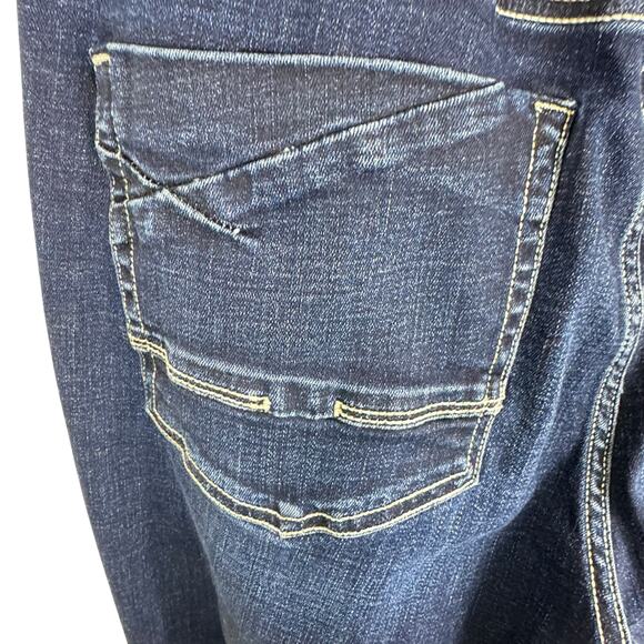BKE Denim Cotton Blend Dark Wash Mid Rise Bootcut Jeans Size 32 x 34 - Picture 3 of 7